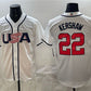 USA Baseball #22 Clayton Kershaw White 2026 World Baseball Classic Home Stadium Stitched Baseball Jersey