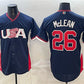 USA Baseball #26 Nolan McLean Navy 2026 World Baseball Classic Road Stadium Stitched Baseball Jersey