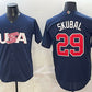 USA Baseball #29 Cal Raleigh Navy World Baseball Classic Stitched Baseball Jersey