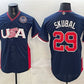 USA Baseball #29 Tarik Skubal Navy 2026 World Baseball Classic United States 250th Anniversary Patch Road Stadium Stitched Baseball Jersey
