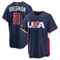 USA Baseball #2 Alex Bregman 2026 World Baseball Classic Road Stadium Jersey - Navy Baseball Jersey Puhics