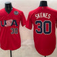 USA Baseball #30 Paul Skenes Red 2026 World Baseball Classic United States 250th Anniversary Patch Stadium Stitched Baseball Jersey