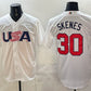 USA Baseball #30 Paul Skenes White World Baseball Classic Stitched Baseball Jersey