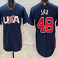 USA Baseball #48 Griffin Jax Navy 2026 World Baseball Classic Cool Base Stitched Baseball Jersey