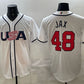 USA Baseball #48 Griffin Jax White 2026 World Baseball Classic Home Stadium Stitched Baseball Jersey