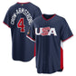 USA Baseball #4 Pete Crow-Armstrong 2026 World Baseball Classic Road Stadium Jersey - Navy Baseball Jersey Puhics