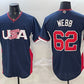USA Baseball #62 Logan Webb Navy 2026 World Baseball Classic Road Stadium Stitched Baseball Jersey
