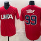 USA Baseball #99 Aaron Judge Red World Baseball Classic Stitched Baseball Jersey