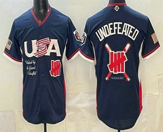 USA Undefeated Navy 2026 World Baseball Classic Cool Base Stitched Baseball Jersey