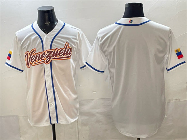 Venezuela Baseball Blank White 2026 World Baseball Classic Home Stadium Stitched Baseball Jersey