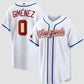 Venezuela Baseball #0 Andrés Giménez White 2026 World Baseball Classic Home Stadium Stitched Baseball Jersey