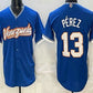 Venezuela Baseball #13 Salvador Perez Blue 2026 World Baseball Classic Cool Base Stitched Baseball Jersey