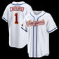 Venezuela Baseball #1 Jackson Chourio 2026 World Baseball Classic Home Stadium Jersey - White Baseball Jersey Puhics