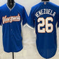 Venezuela Baseball #26 Venezuela Blue 2026 World Baseball Classic Cool Base Stitched Baseball Jersey