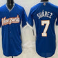 Venezuela Baseball #7 Eugenio Suarez Blue 2026 World Baseball Classic Cool Base Stitched Baseball Jersey