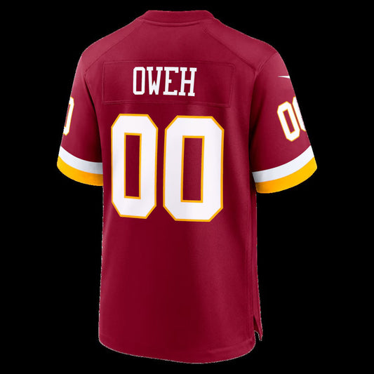 W.Commanders #00 Odafe Oweh Burgundy Game Stitched Football American Jersey