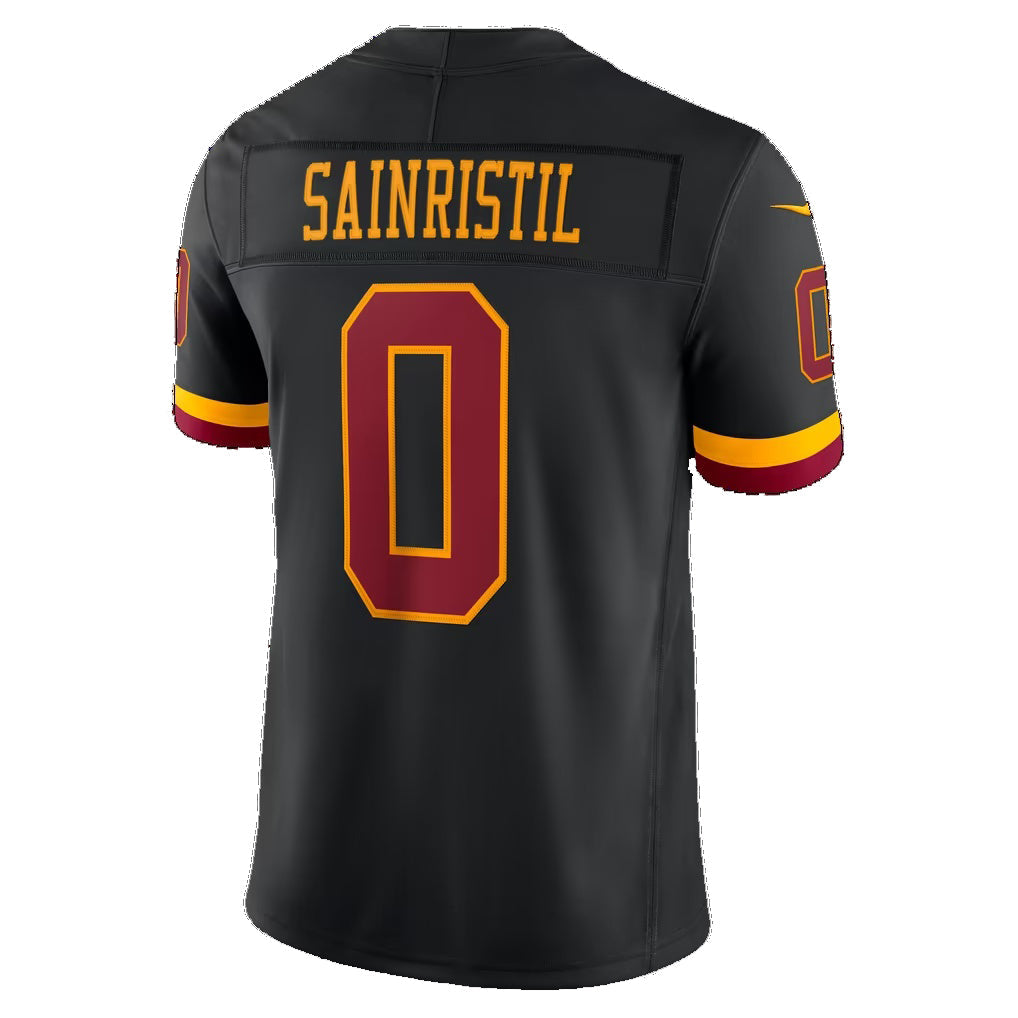 W.Commanders #0 Mike Sainristil Black Alternate Vapor F.U.S.E. Stitched Limited Football Jersey