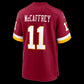 W.Commanders #11 Luke McCaffrey Burgundy Game Stitched Football American Jersey