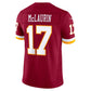 W.Commanders #17 Terry McLaurin Burgundy Vapor F.U.S.E. Sewn Down Limited Stitched Football American Jersey