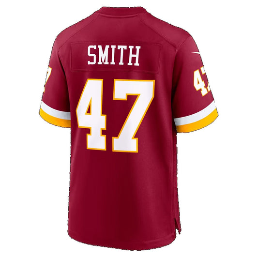 W.Commanders #47 Terell Smith Burgundy Puhics Team Game Jersey