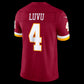 W.Commanders #4 Frankie Luvu Burgundy Vapor F.U.S.E. Sewn Down Limited Stitched Football American Jersey