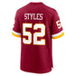 W.Commanders #52 Sonny Styles Burgundy 2026 Draft First Round Pick No. 7 Team Game Stitched American Football Jersey