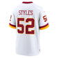 W.Commanders #52 Sonny Styles White Game Super Bowl Era Stitched American Football Jersey
