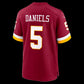 W.Commanders #5 Jayden Daniels Burgundy Game Stitched Football American Jersey