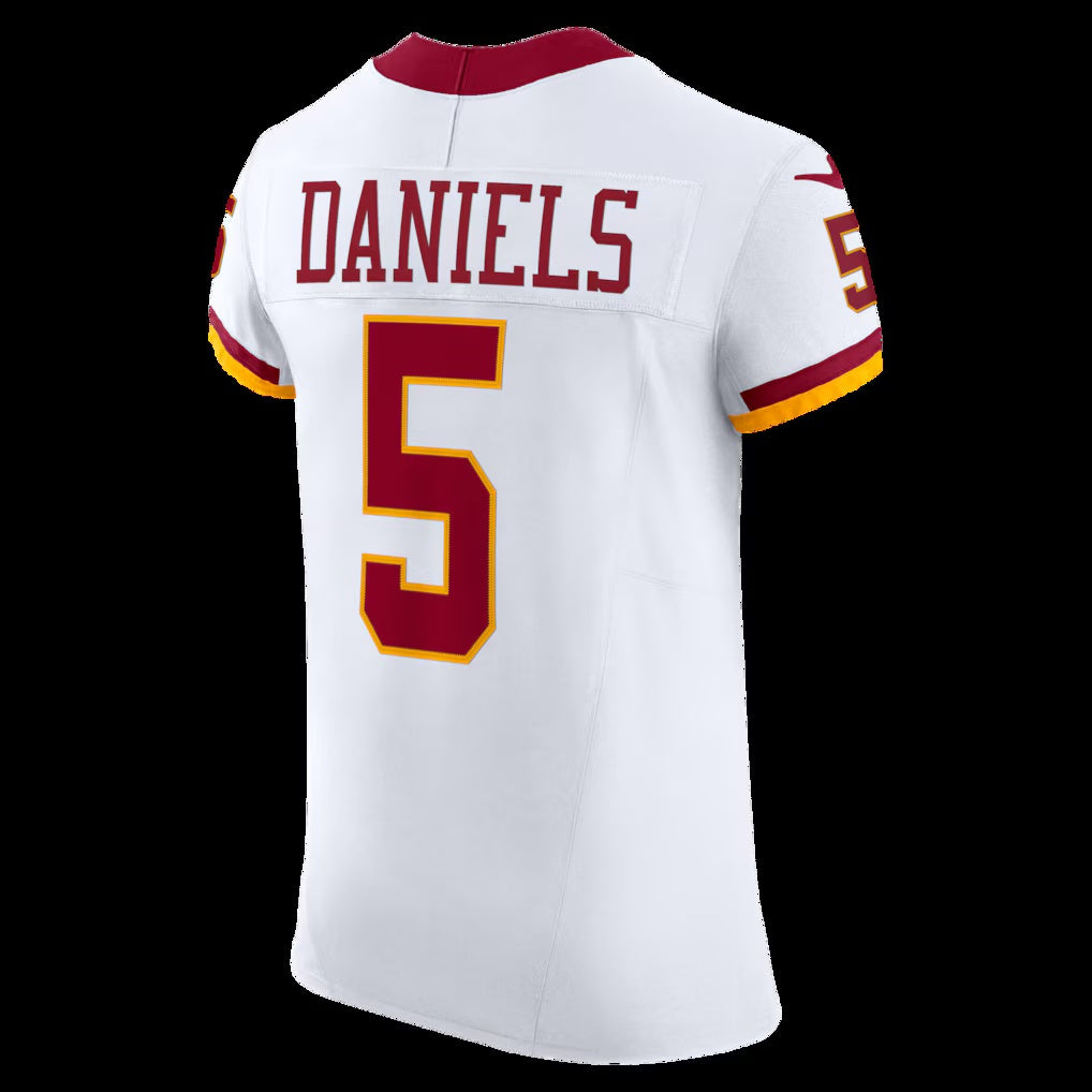 W.Commanders #5 Jayden Daniels White Alternate 2 Vapor F.U.S.E. Elite Stitched American Football Jerseys