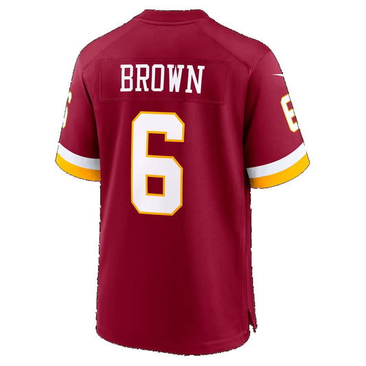 W.Commanders #6 Dyami Brown Burgundy Puhics Team Game Jersey