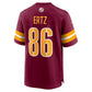 W.Commanders #86 Zach Ertz Burgundy Game Stitched American Football Jerseys