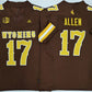 W.Cowboys #17 Josh Allen Brown 2026 F.U.S.E. Stitched Football American College Jerseys