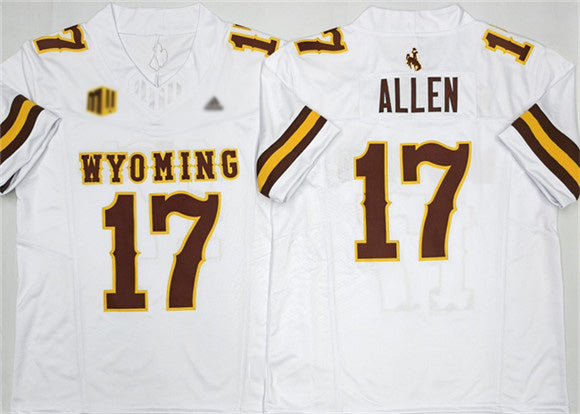 W.Cowboys #17 Josh Allen White 2026 F.U.S.E. Stitched Football American College Jerseys