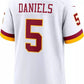 W.Commanders #5 Jayden Daniels White Alternate 2025 Game Stitched American Football Jerseys