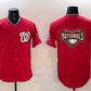 Washington Nationals Team Big Logo Red Limited Stitched Baseball Jersey