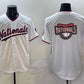 Washington Nationals Team Big Logo White Limited Stitched Baseball Jersey