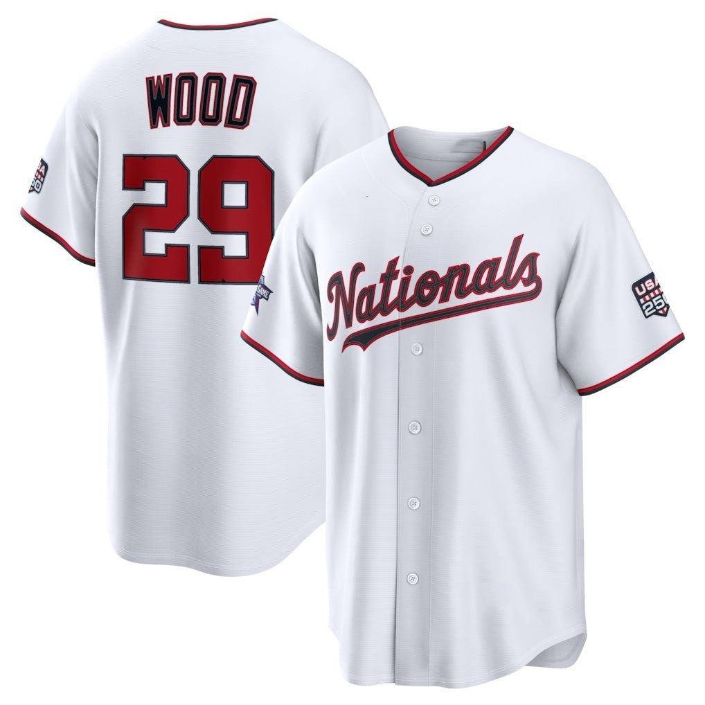 Washington Nationals #29 James Wood 2026 All-Star Game White Replica Baseball Jersey