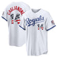Kansas City Royals #14 Jac Caglianone USA 250 Fourth of July Home Stadium Jersey - White Puhics