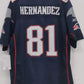 NE.Patriots #81 Aaron Hernandez Vintage Navy Game Player Jersey Stitched American Football Jerseys