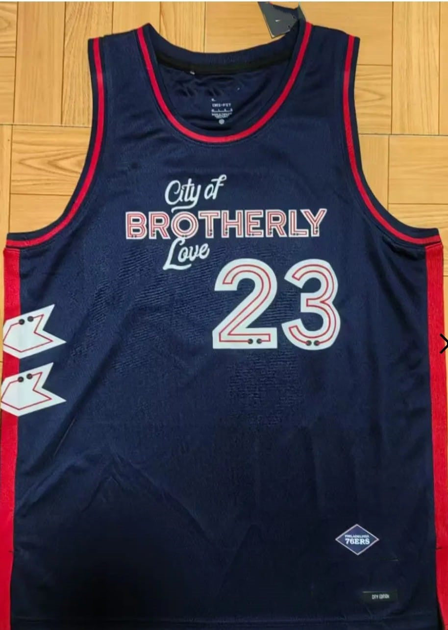 PH.76ers #23 LeBron James Navy Swingman Jersey - Icon Edition Stitched American Basketball Jersey
