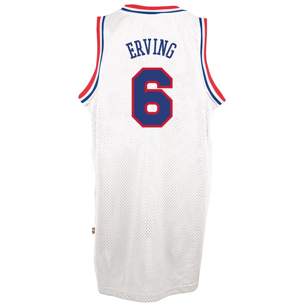 P.76ers #6 Julius Erving White Hardwood Classics Swingman Stitched American Basketball Jersey