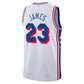 PH.76ers #23 LeBron James White Swingman Jersey - Icon Edition Stitched American Basketball Jersey