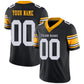 Custom P.Steelers Football Jerseys Team Player or Personalized Design Your Own Name for Men's Women's Youth Jerseys Black