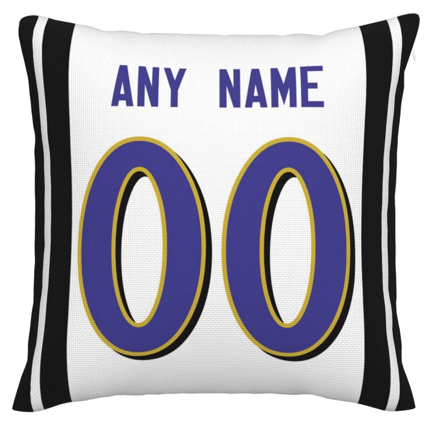 Custom B.Ravens Pillow Purple Football Team Decorative Throw Pillow Case Print Personalized Football Style Fans Letters & Number Birthday Gift Football Pillows