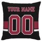 Custom A.Cardinals Pillow Decorative Throw Pillow Case - Print Personalized Football Team Fans Name & Number Birthday Gift Football Pillows