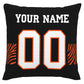 Custom C.Bengals Pillow Decorative Throw Pillow Case - Print Personalized Football Team Fans Name & Number Birthday Gift Football Pillows
