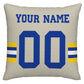 Custom LA.Rams Pillow Decorative Throw Pillow Case - Print Personalized Football Team Fans Name & Number Birthday Gift Football Pillows
