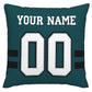 Custom P.Eagles Pillow Decorative Throw Pillow Case - Print Personalized Football Team Fans Name & Number Birthday Gift Football Pillows