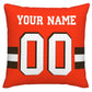 Custom C.Browns Pillow Decorative Throw Pillow Case - Print Personalized Football Team Fans Name & Number Birthday Gift Football Pillows