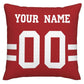 Custom SF.49ers Pillow Decorative Throw Pillow Case - Print Personalized Football Team Fans Name & Number Birthday Gift Football Pillows